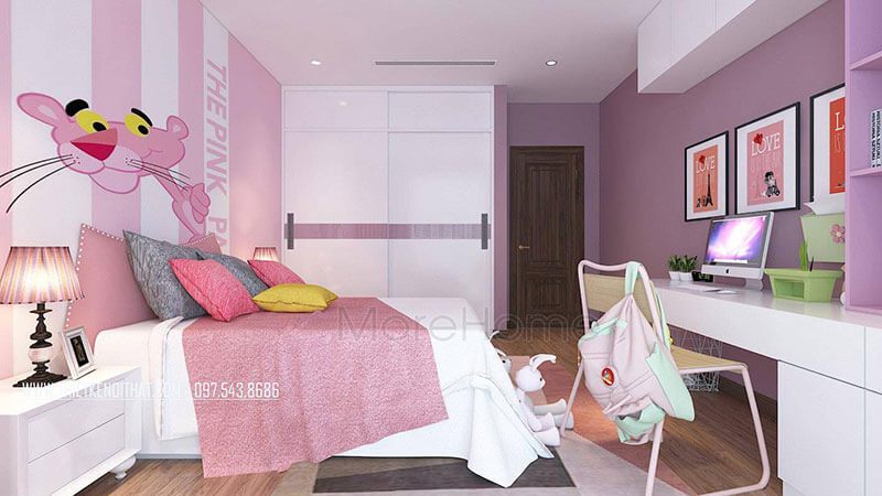 Chọn giấy dán tường phòng ngủ có ý tưởng hoạt hình để hỗ trợ sự phát triển nhẹ nhàng của trẻ.